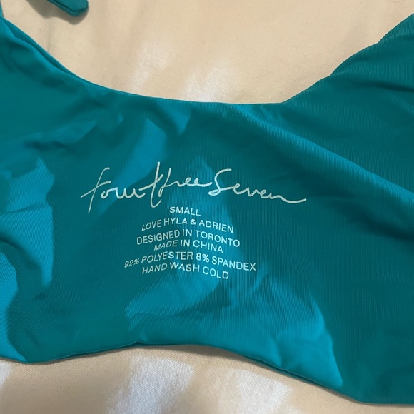 NWOT 437 Swim Kenzie Turquoise Top - Picture 3 of 3